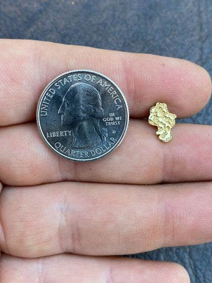 HarlemBling Real Solid 925 Sterling Silver 14k Finish Men Ladies Gold Nugget Earrings Studs