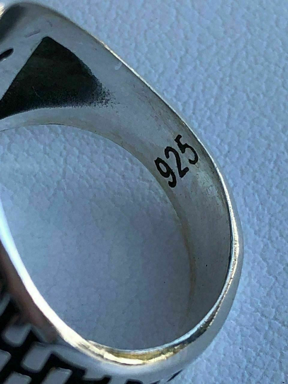 HarlemBling Real Solid 925 Sterling Silver Black Onyx Mens LARGE Signet Pinky Ring All Sizes