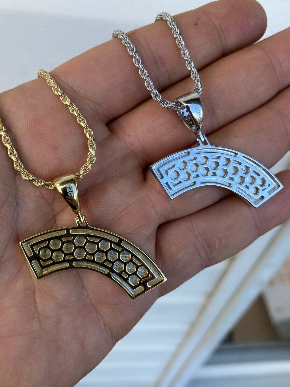 HarlemBling Real Solid 925 Sterling Silver Gay Lesbian Pride Rainbow Pendant Necklace LGBT