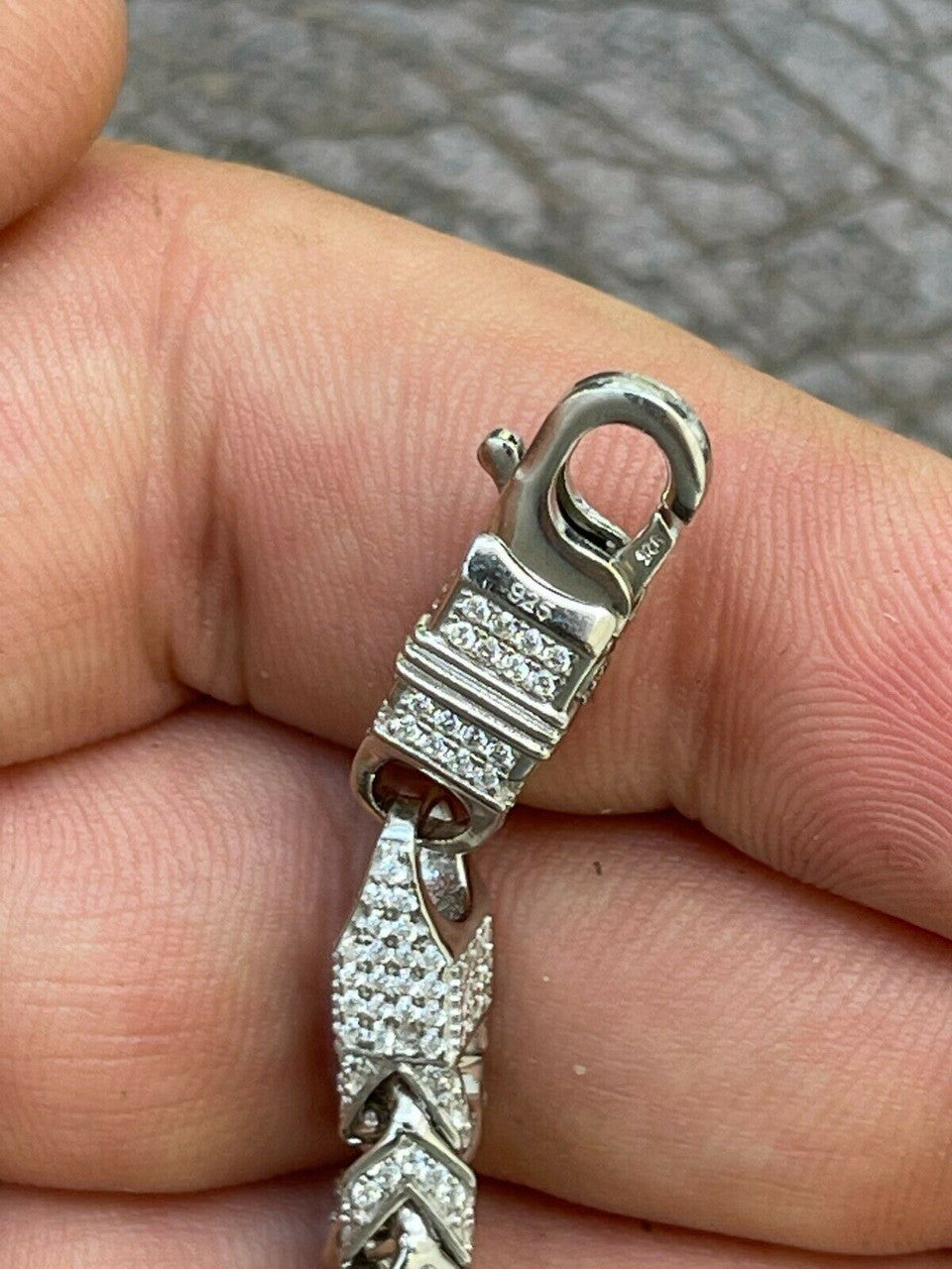 HarlemBling Real Solid 925 Sterling Silver Mens Franco Chain 6mm Thick ICED Diamond 18-30