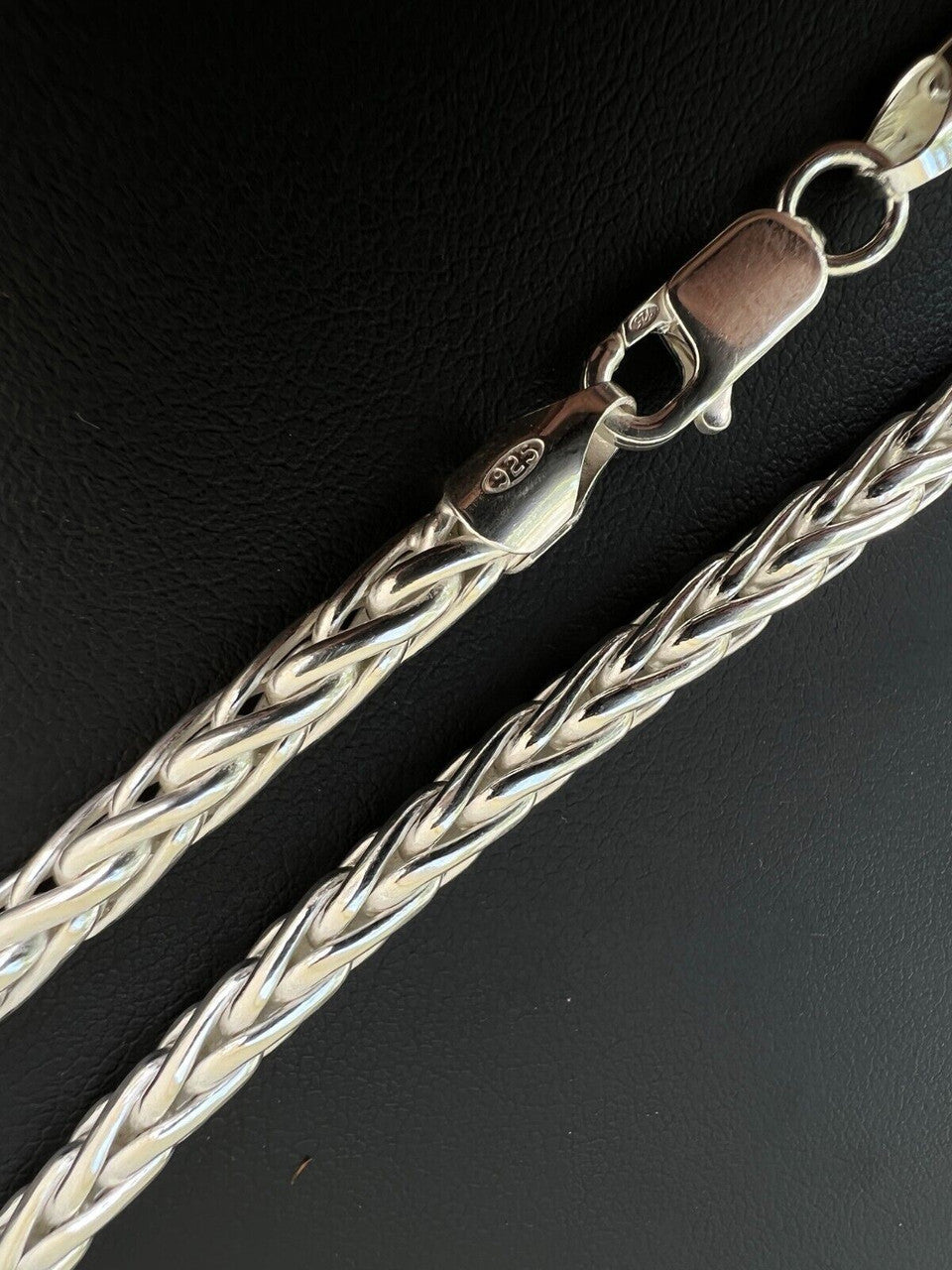 HarlemBling Real Solid 925 Sterling Silver Spiga Rope Wheat Chain Necklace 2-5mm 16-30
