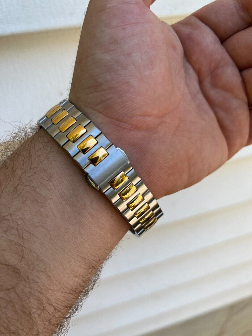 HarlemBling Real Stainless and 14k Gold Iced 2ct Moissanite Watch Black Face Pass Diamond Test