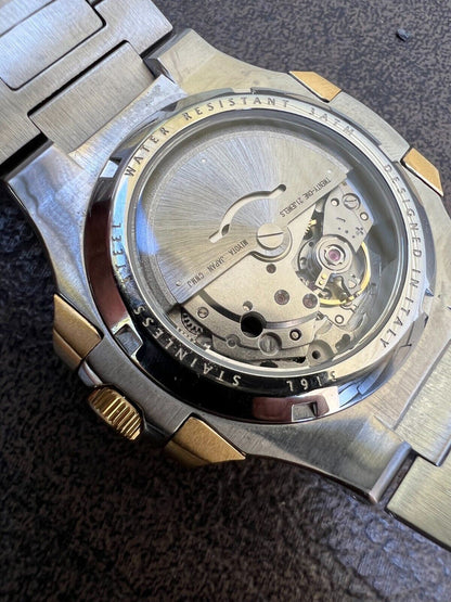 HarlemBling Real Stainless and 14k Gold Iced 2ct Moissanite Watch Black Face Pass Diamond Test