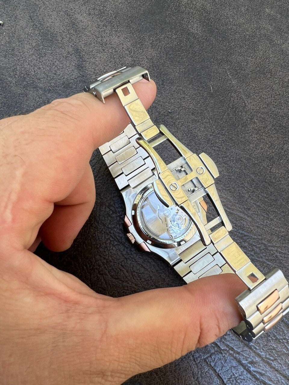 HarlemBling Real Stainless and 14k Rose Gold Iced 2ct Moissanite Plain Watch Pass Diamond Test