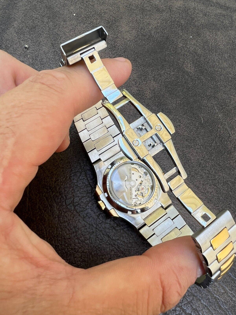 HarlemBling Real Stainless and 14k Rose Gold Iced 2ct Moissanite Plain Watch - Skeleton Back