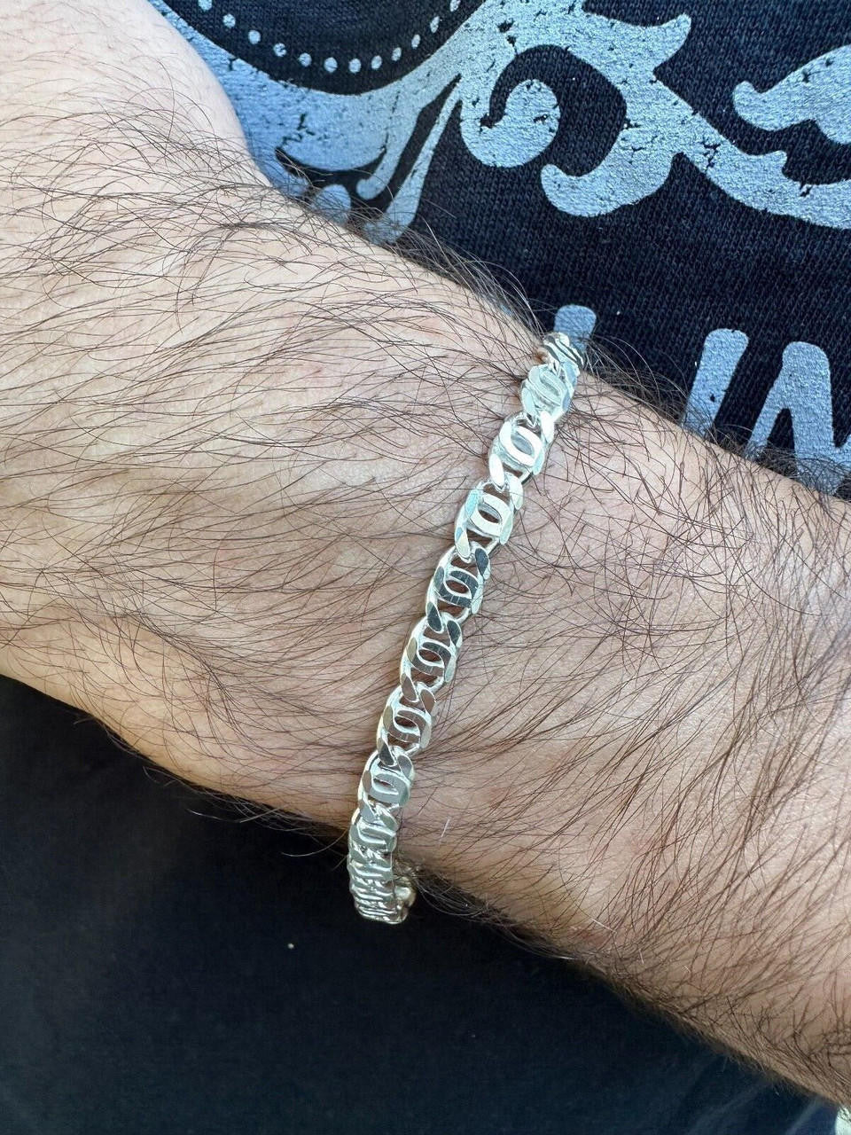 HarlemBling Real Tiger Eye Link Chain Necklace Or Bracelet Solid 925 Sterling Silver ITALY