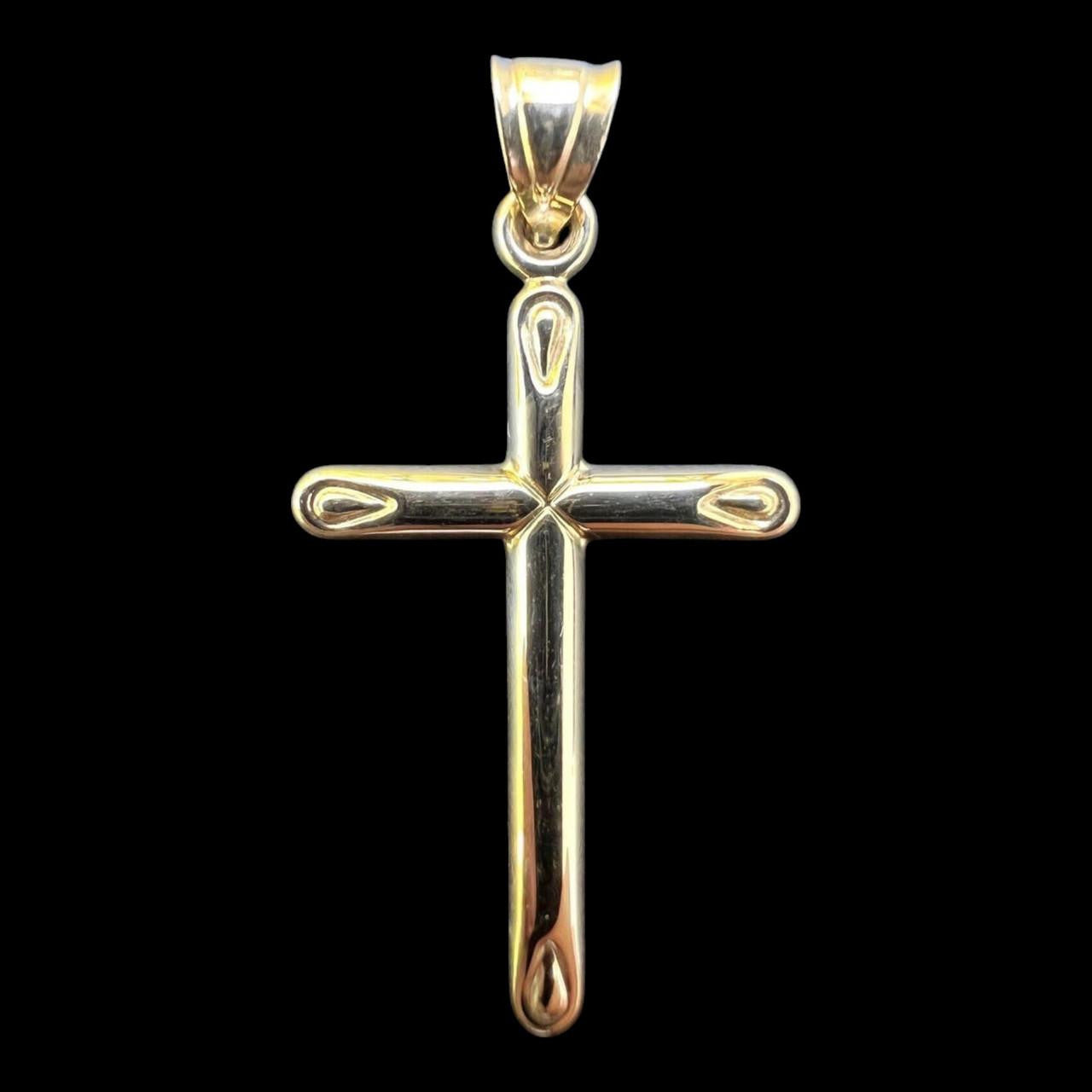 HarlemBling Roma Cross Pendant - 14k Yellow Gold - 1"
