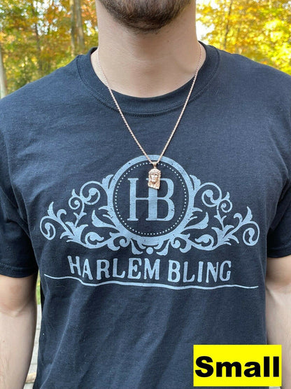 HarlemBling Rose 14k Gold Vermeil Jesus Piece Pendant Baguette MOISSANITE Pass Diamond Test