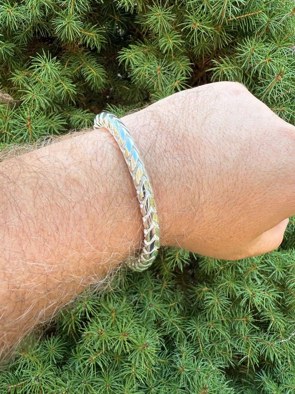 HarlemBling Round Franco Custom Bracelet - 925 Sterling Silver - 7"-9" - 7mm