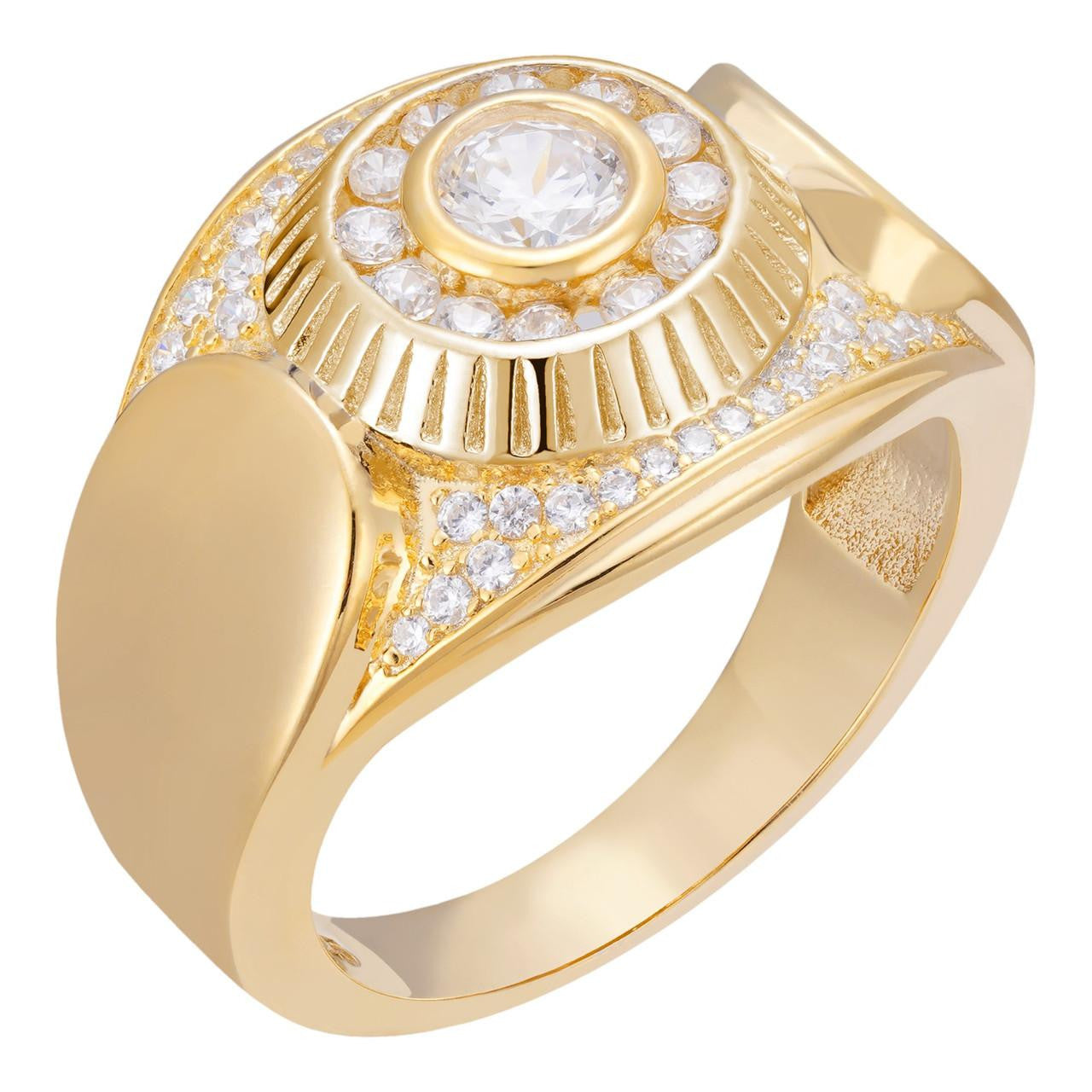 HarlemBling Royalty Ring - 14k Gold Vermeil 925 Silver - CZ Stones