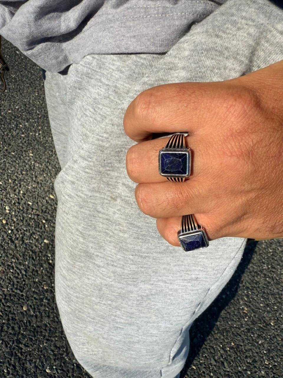 HarlemBling Royalty Ring - 925 Silver - Genuine Blue Sapphire Stone