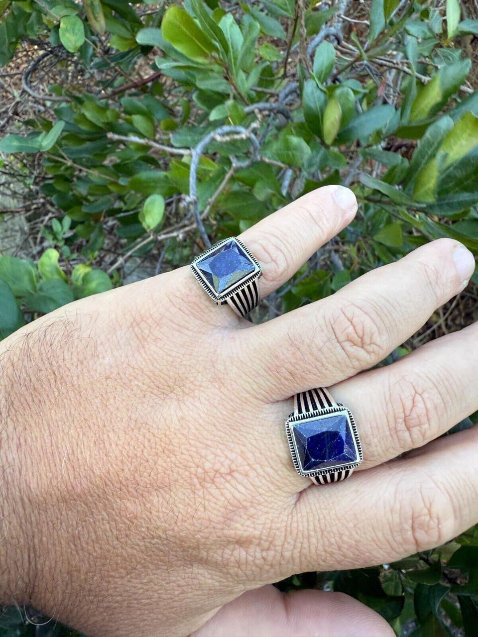 HarlemBling Royalty Ring - 925 Silver - Genuine Blue Sapphire Stone