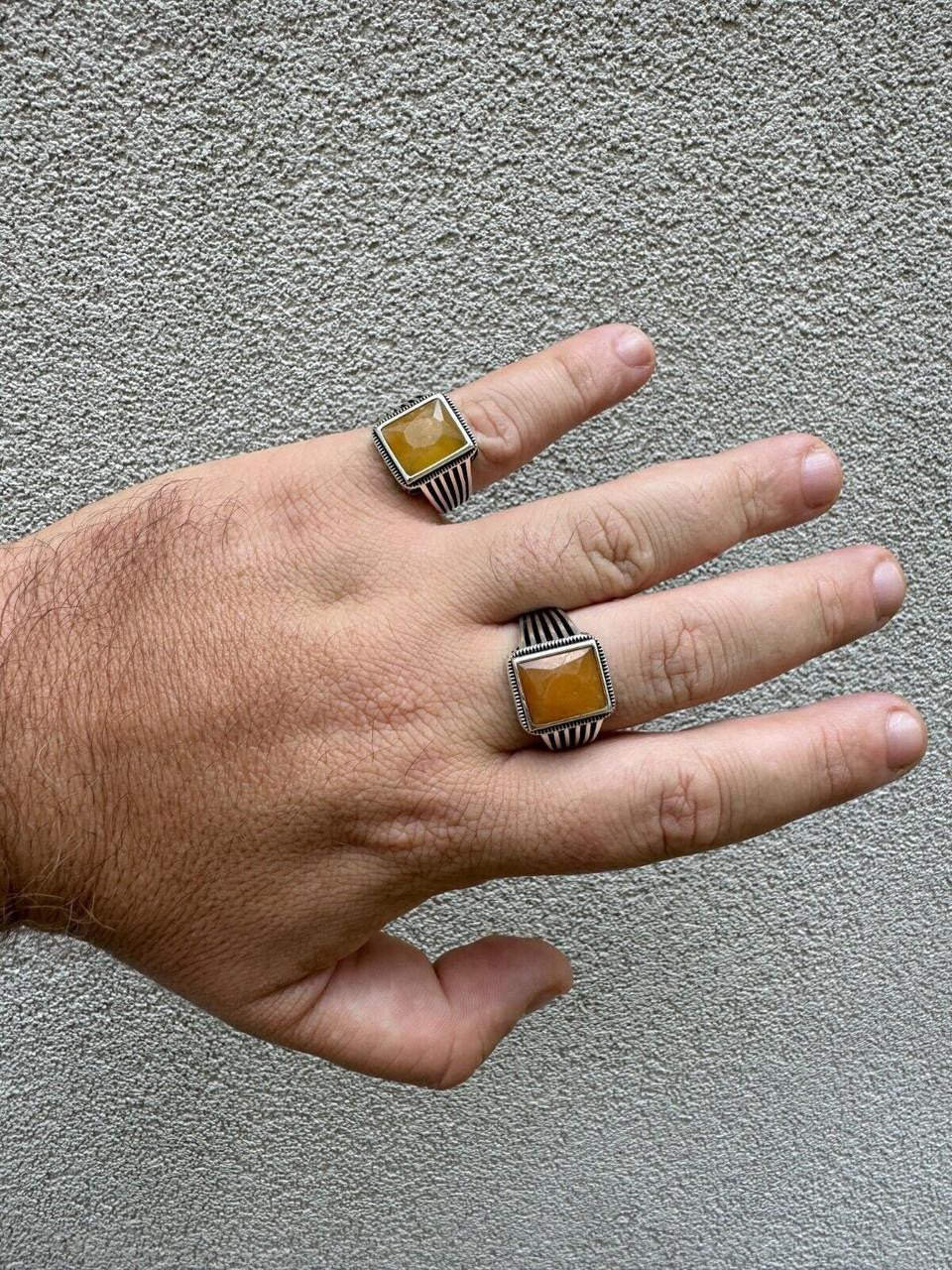 HarlemBling Royalty Ring - 925 Silver - Genuine Yellow Sapphire Stone