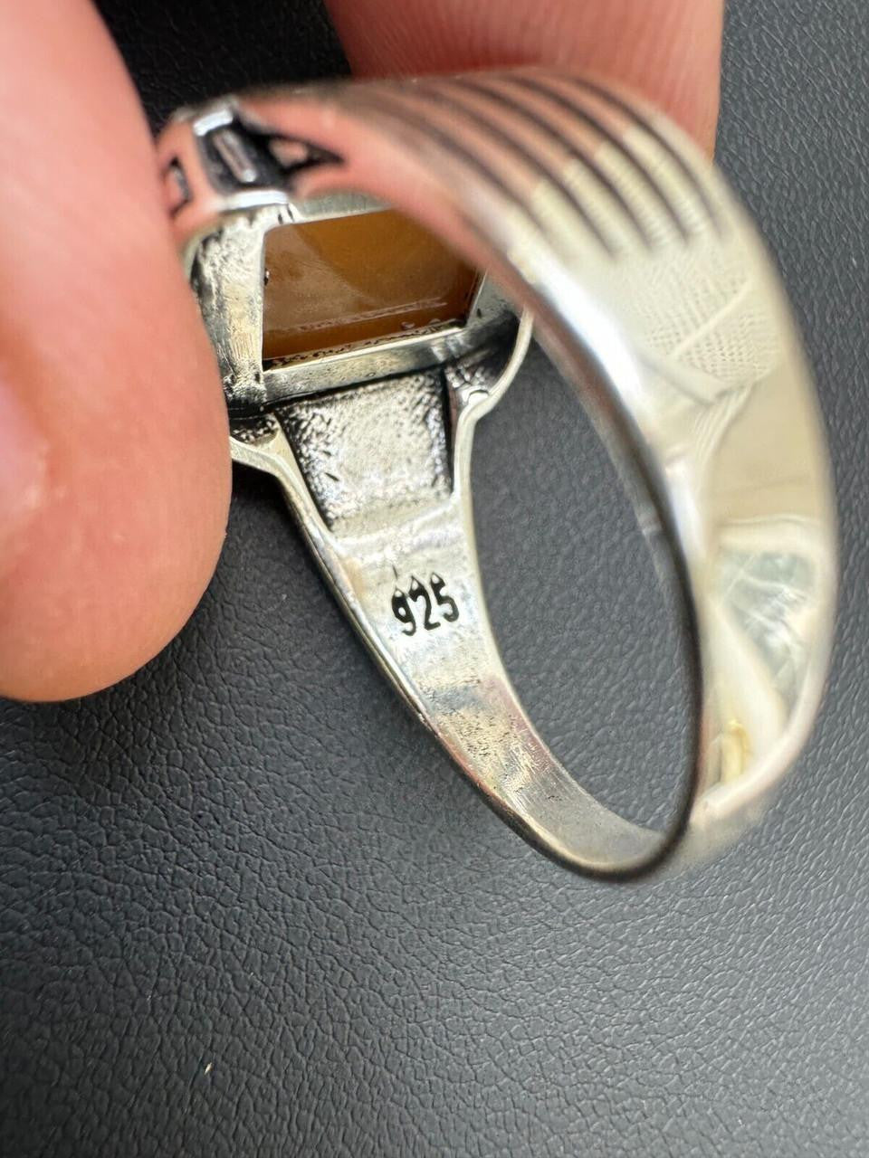 HarlemBling Royalty Ring - 925 Silver - Genuine Yellow Sapphire Stone