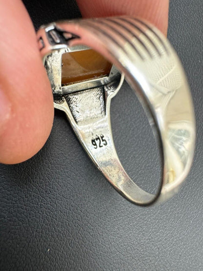 HarlemBling Royalty Ring - 925 Silver - Genuine Yellow Sapphire Stone