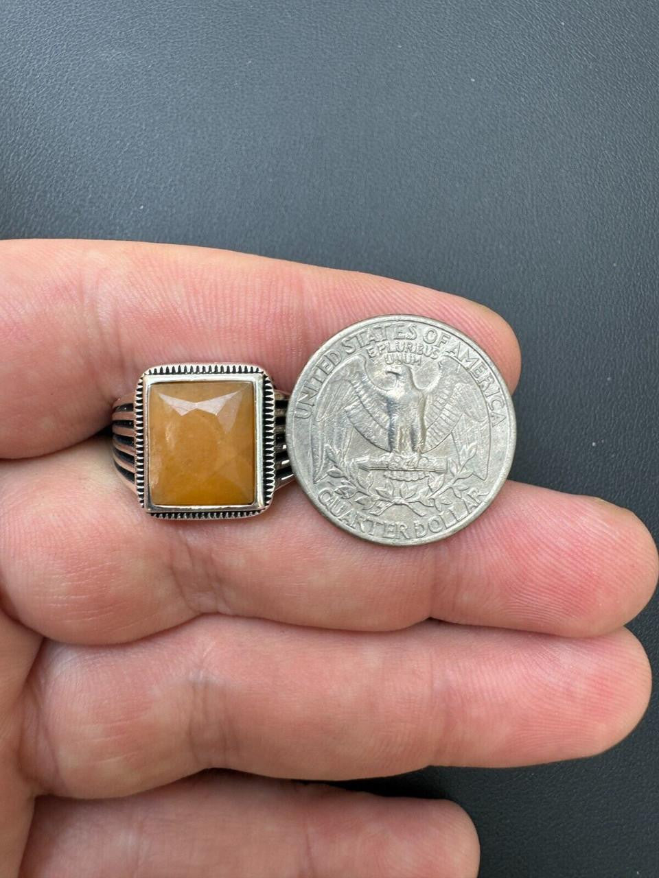 HarlemBling Royalty Ring - 925 Silver - Genuine Yellow Sapphire Stone