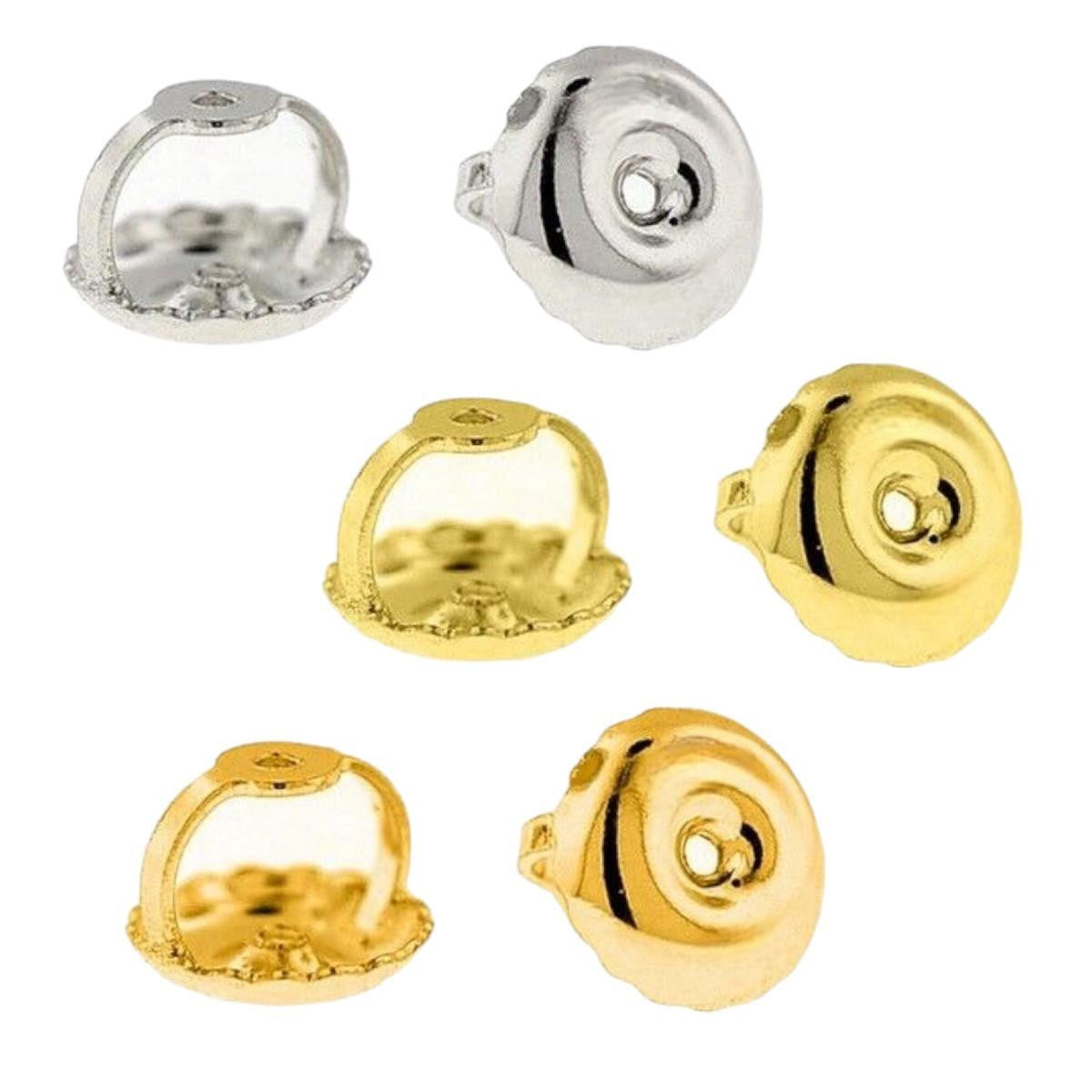 HarlemBling Screw Back Earrings Replacement Backs - 925 Silver Or 14k Gold - HARLEMBLING COMPATIBLE