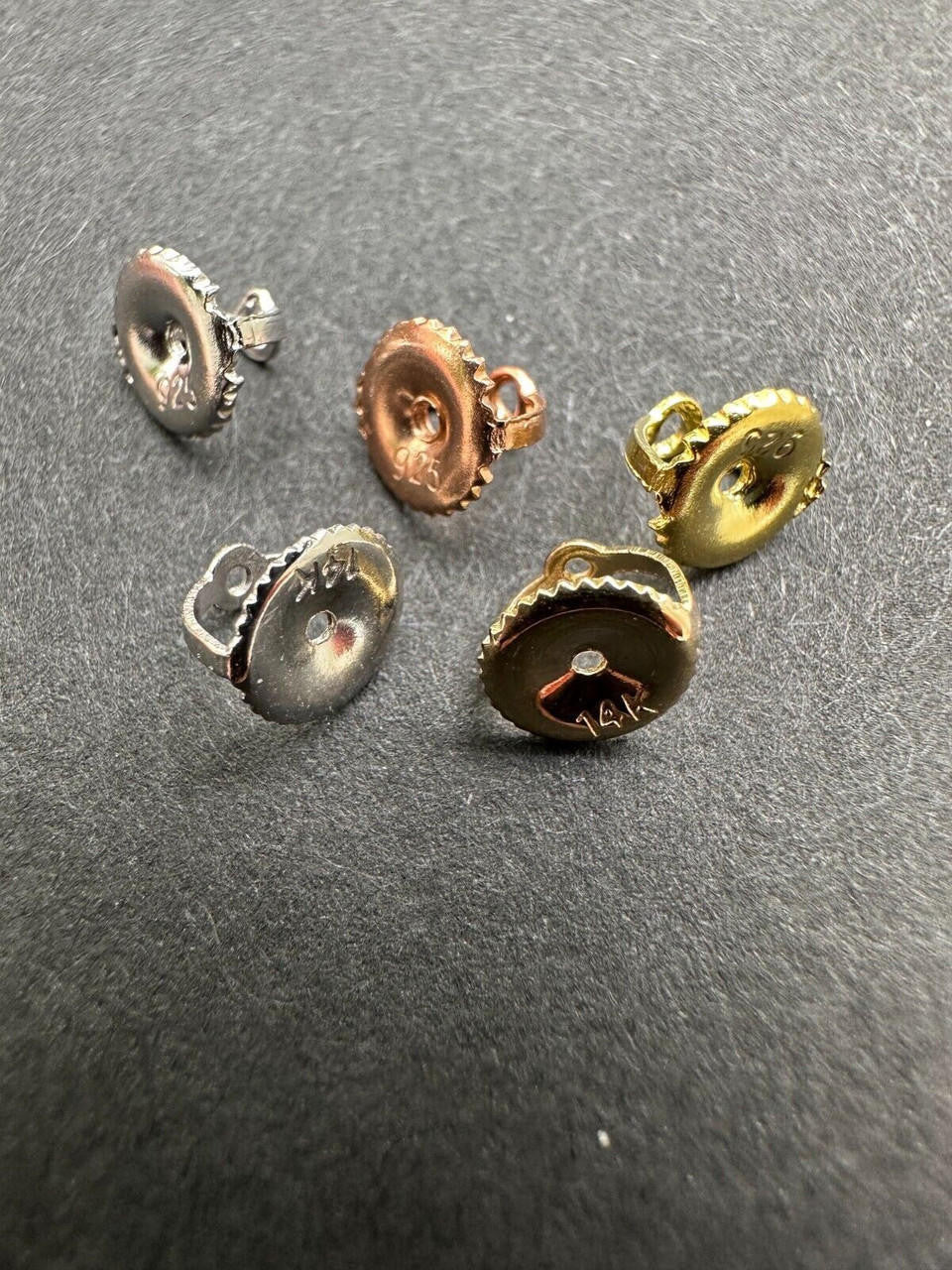 HarlemBling Screw Back Earrings Replacement Backs Nuts 925 Silver Or 14k Gold - HARLEMBLING COMPATIBLE