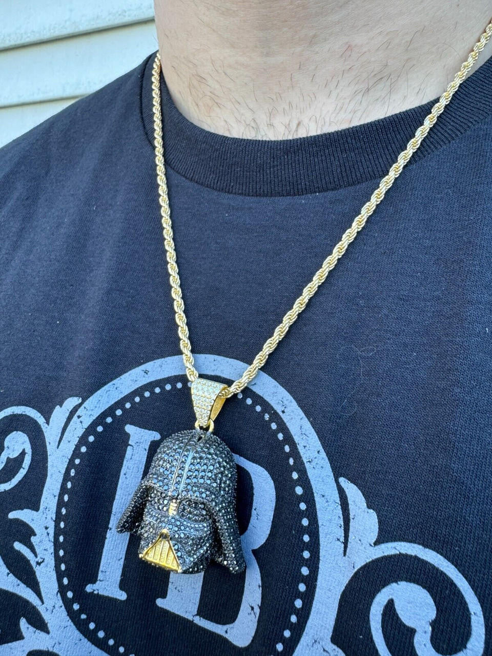 HarlemBling SERIES 4: Limited Edition Moissanite Star Wars "Mask" Pendant Harlembling x Darth Vader