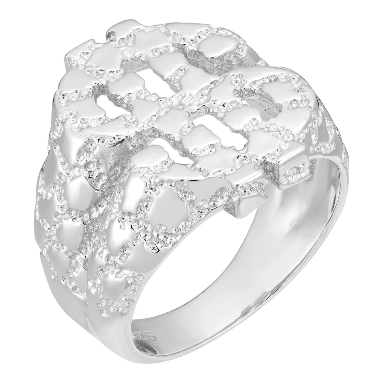 HarlemBling Silver Nugget Money Plain Ring - 925 Silver