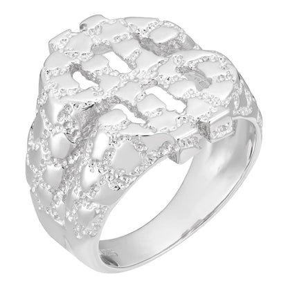 HarlemBling Silver Nugget Money Plain Ring - 925 Silver