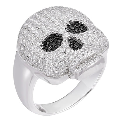 HarlemBling Skull Death Iced Out Ring - 925 Silver - CZ Stones