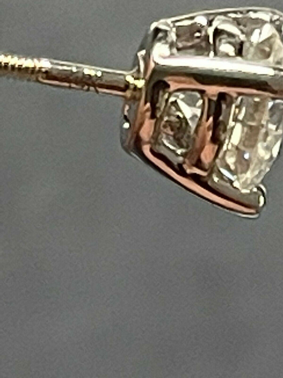 HarlemBling Solid 14k White Gold Real Moissanite Stud Earrings Passes Diamond Tester 0.2-8ct