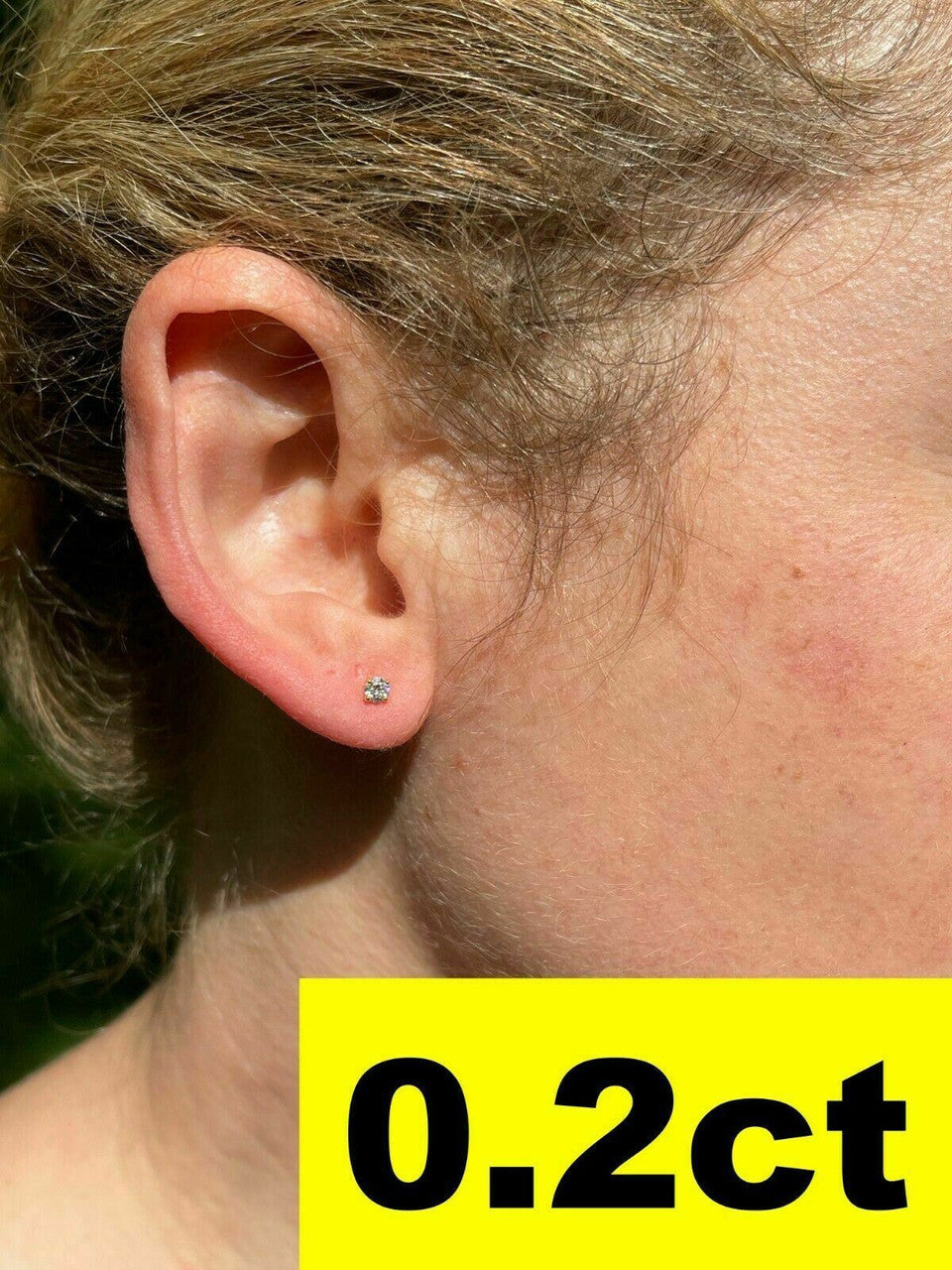 HarlemBling Solid 14k Yellow Gold Real Moissanite Stud Earrings Pass Diamond Tester 0.2-8ct