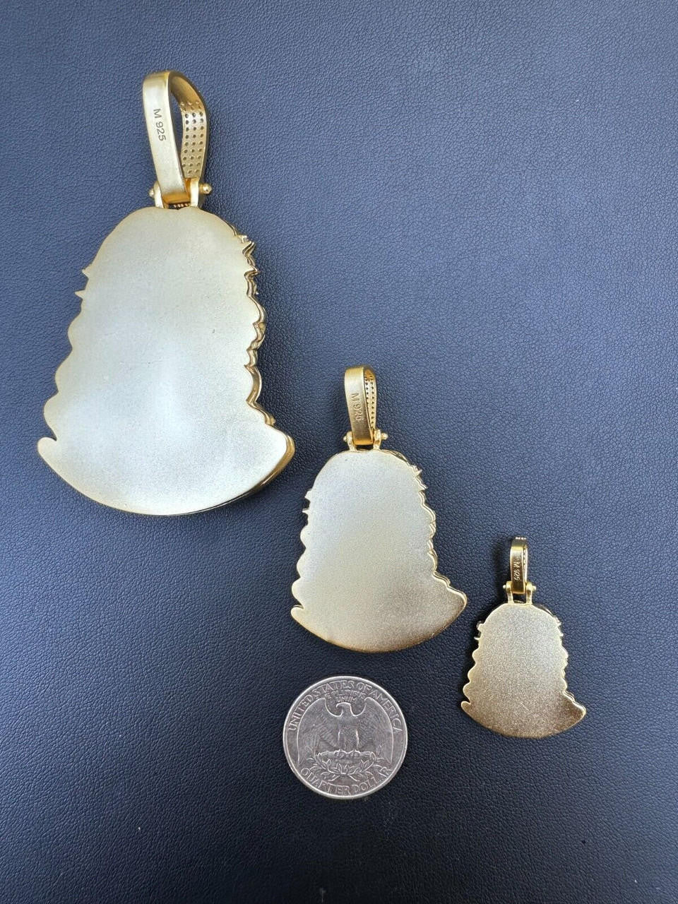 HarlemBling Solid 925 Silver 14k Gold Vermeil MOISSANITE Jesus Piece Iced Pendant Necklace