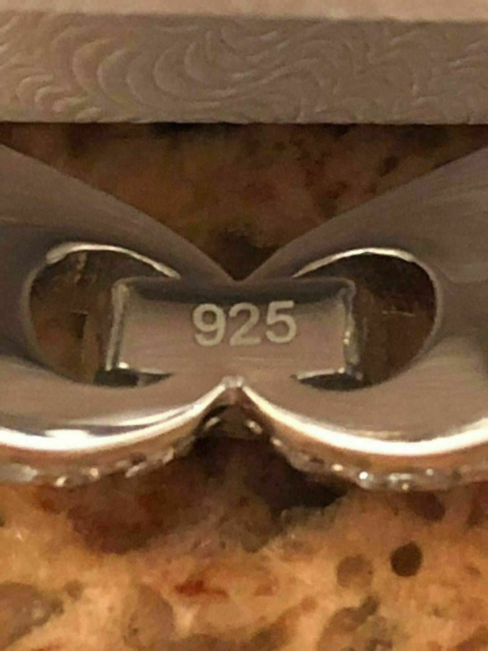 HarlemBling Solid 925 Silver Gucci Link Diamond Pinky RING 14k Gold Wedding Band Mens Ladies