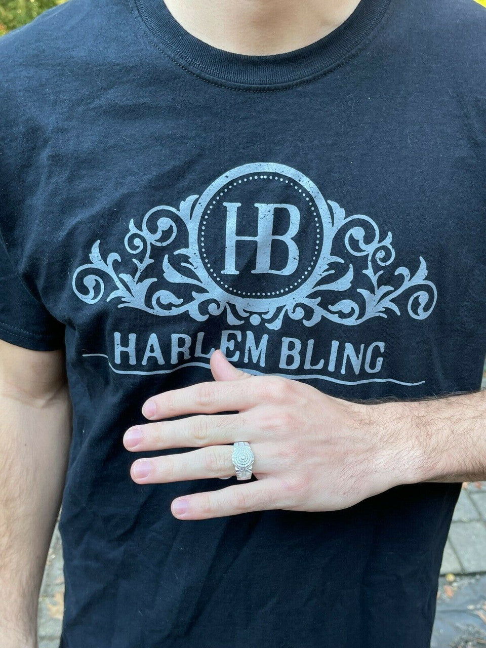 HarlemBling Solid 925 Silver Hip Hop Iced Moissanite Pinky Ring REAL Stone Pass Diamond Test