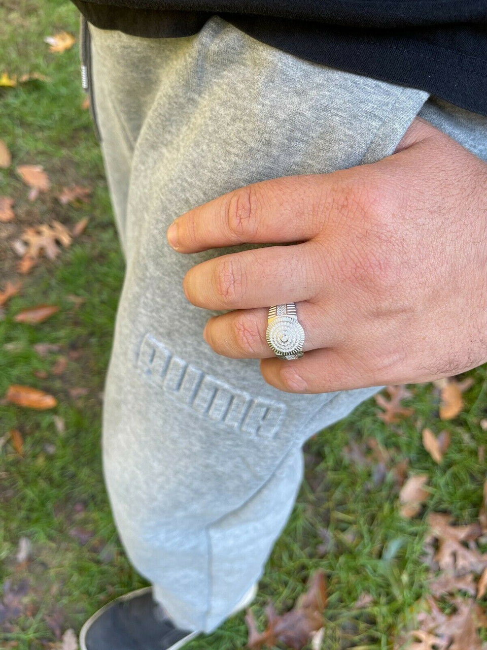 HarlemBling Solid 925 Silver Hip Hop Iced Moissanite Pinky Ring REAL Stone Pass Diamond Test