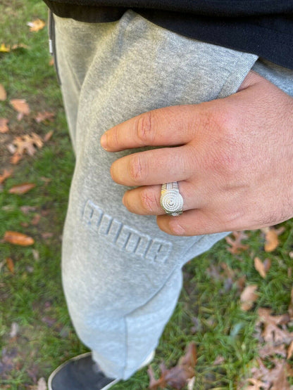 HarlemBling Solid 925 Silver Hip Hop Iced Moissanite Pinky Ring REAL Stone Pass Diamond Test