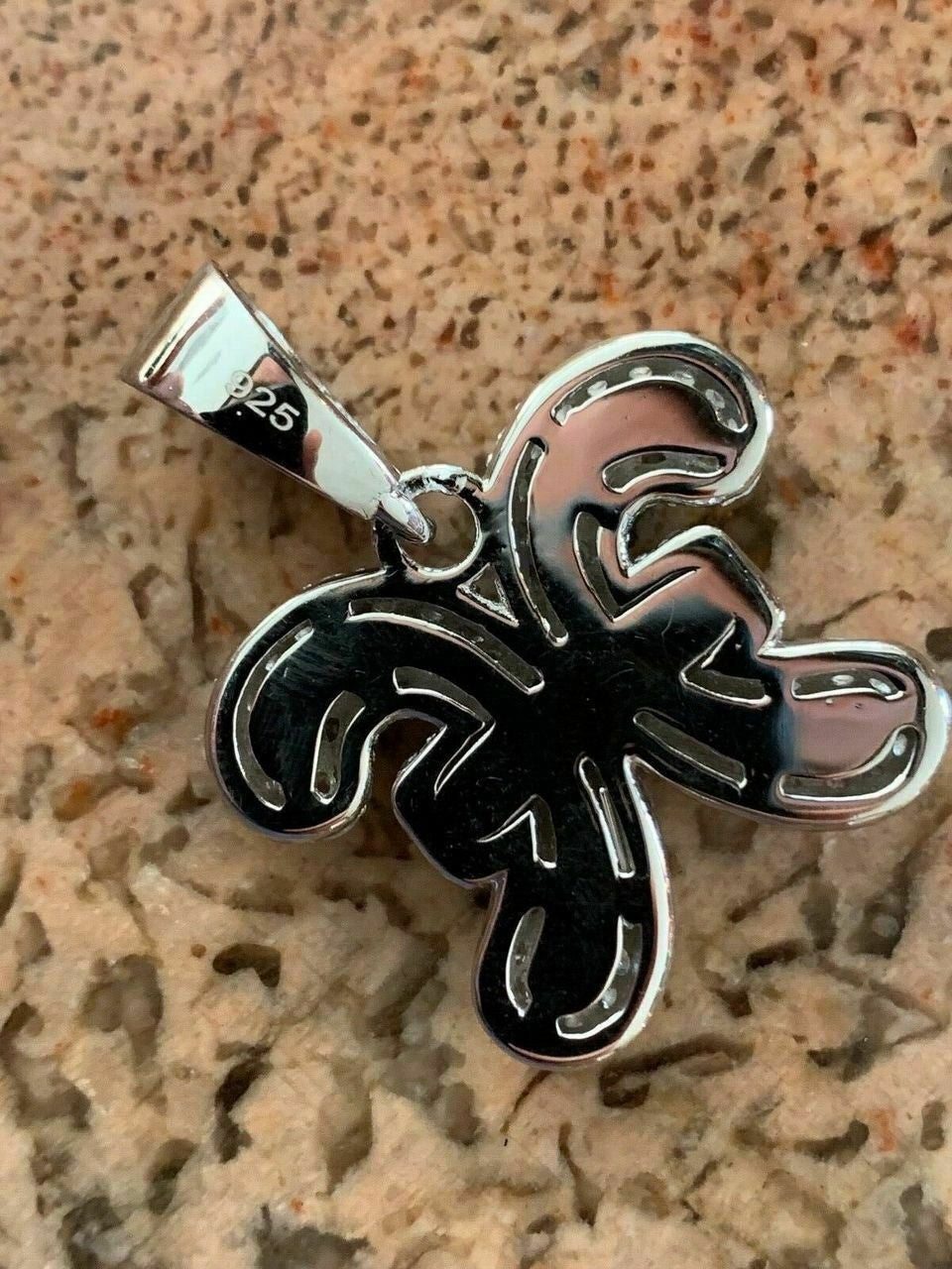 HarlemBling Solid 925 Silver Iced Diamond Zodiac Astrology Sign Pendant Necklace Hip Hop