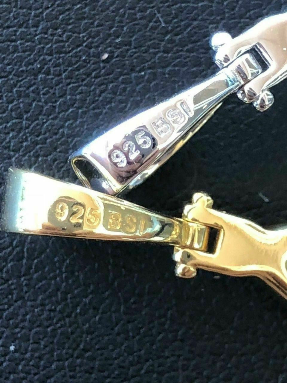 HarlemBling Solid 925 Silver ICY Hip Hop Mens Diamond Star 14k Plated SUPERSTAR Pendant