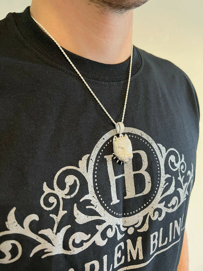 HarlemBling Solid 925 Silver Pitbull Dog Pendant Necklace Iced Diamond Gold Necklace Hip Hop