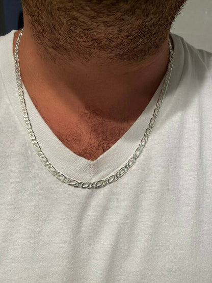 HarlemBling Solid 925 Sterling Silver Mens 5mm Custom Tigers Eye Chain Necklace Or Bracelet