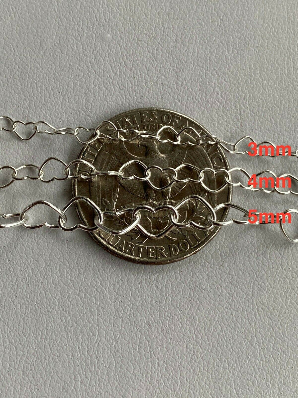 HarlemBling Solid 925 Sterling Silver Paperclip Heart Link Chain Necklace Italy 14 - 24