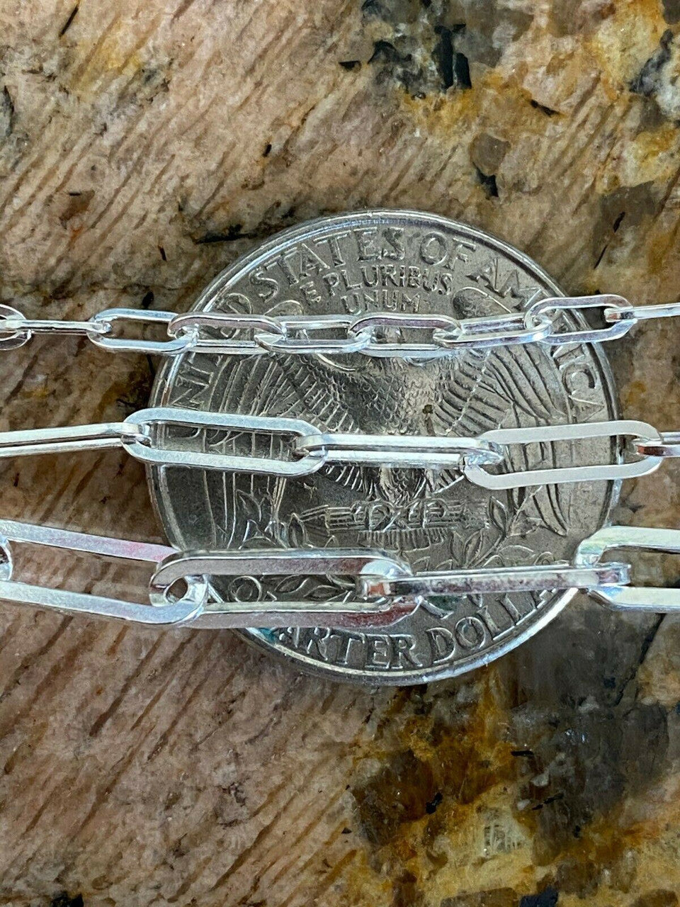 HarlemBling Solid 925 Sterling Silver Paperclip Rolo Chain 2.5mm - 4mm Cable Necklace Italy