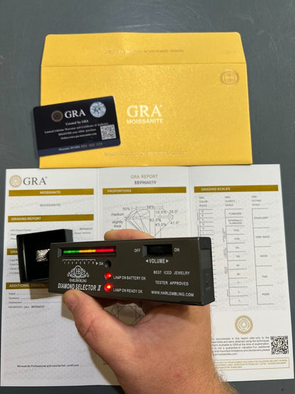 HarlemBling Solid Mens MOISSANITE Nugget Ring Real 925 Silver Iced Pinky Pass Diamond Test