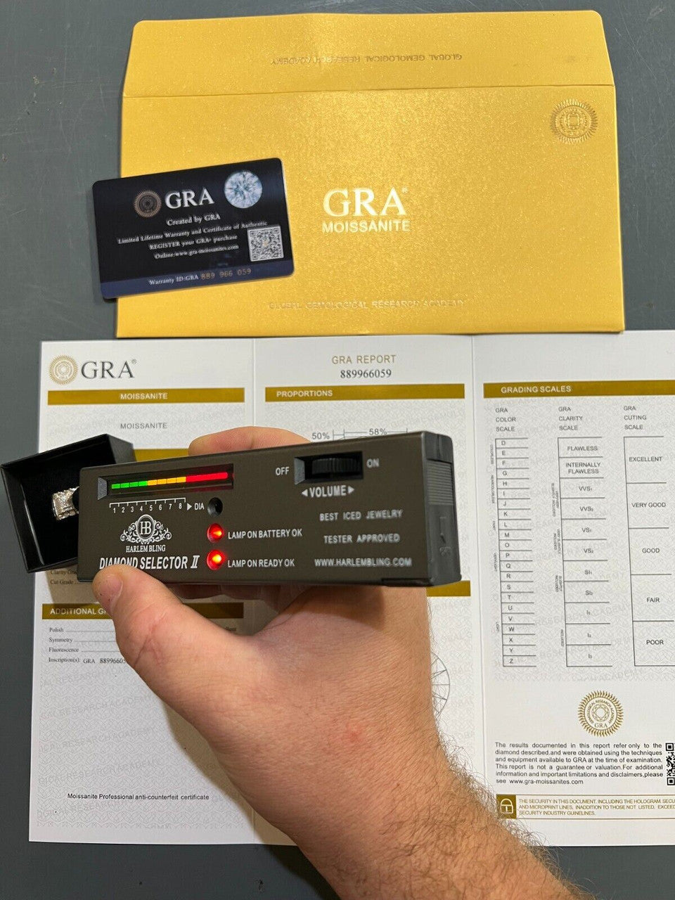 HarlemBling Solid Mens MOISSANITE Nugget Ring Real 925 Silver Iced Pinky Pass Diamond Tester