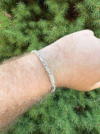 HarlemBling Spring Barrel Rolo Link Bracelet - 925 Sterling Silver - 7"-9" - 5mm