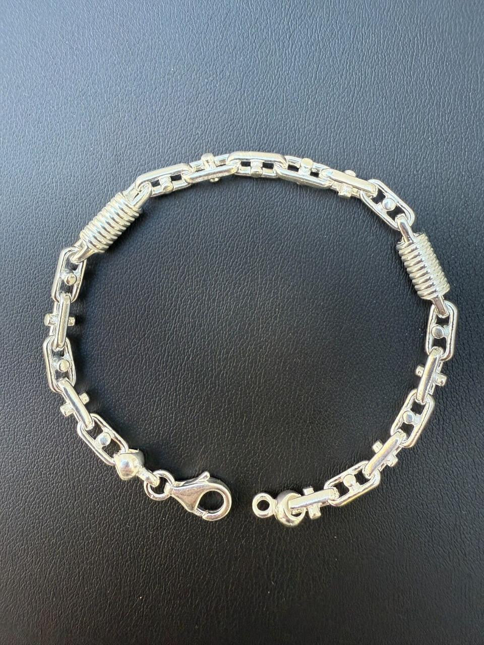 HarlemBling Spring Barrel Rolo Link Bracelet - 925 Sterling Silver - 7"-9" - 5mm