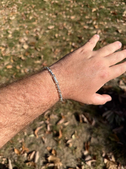 HarlemBling Spring Barrel Rolo Link Bracelet - 925 Sterling Silver - 7"-9" - 5mm