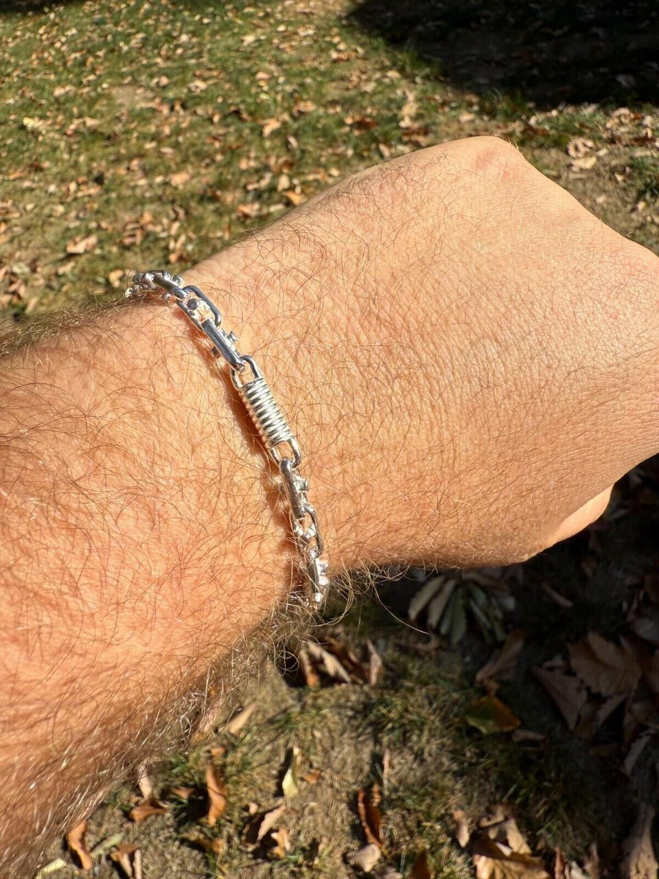 HarlemBling Spring Barrel Rolo Link Bracelet - 925 Sterling Silver - 7"-9" - 5mm