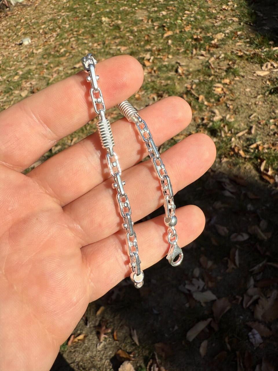 HarlemBling Spring Barrel Rolo Link Bracelet - 925 Sterling Silver - 7"-9" - 5mm