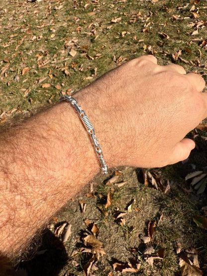 HarlemBling Spring Barrel Rolo Link Bracelet - 925 Sterling Silver - 7"-9" - 5mm