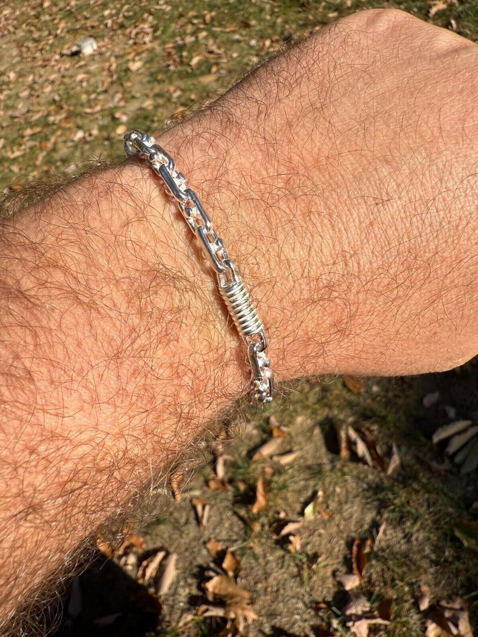 HarlemBling Spring Barrel Rolo Link Bracelet - 925 Sterling Silver - 7"-9" - 5mm