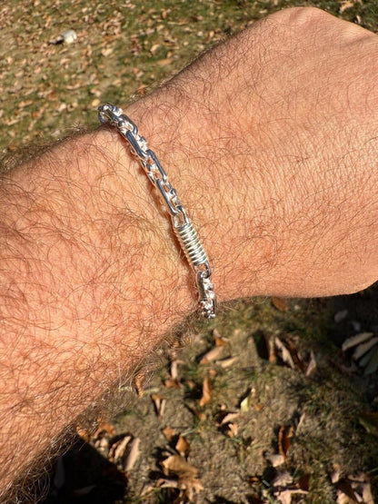 HarlemBling Spring Barrel Rolo Link Bracelet - 925 Sterling Silver - 7"-9" - 5mm