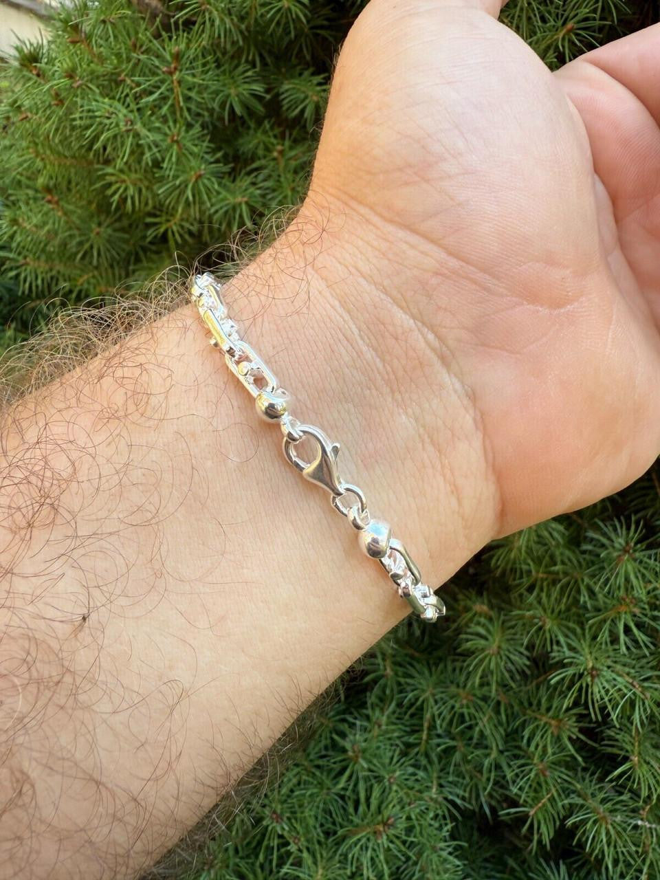 HarlemBling Spring Barrel Rolo Link Bracelet - 925 Sterling Silver - 7"-9" - 5mm